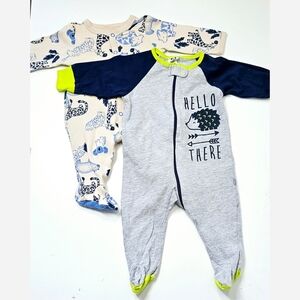 3-6M Baby Boys Hello Onesies 2pcs Set